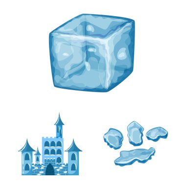 Don ve su sembolü vektör tasarımı. Don ve ıslak stok vektör illüstrasyon koleksiyonu.