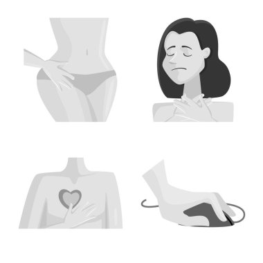 Acı ve yaralanma simgesivektör tasarımı. Acı ve hasar stok vektör illüstrasyon koleksiyonu.