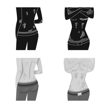 Vektör tasarımı tıbbi ve ağrı logosu. Hastalık hisse senedi vektör çizim ve tıp topluluğu.