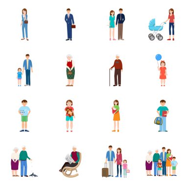 Aile ve insanların logosu ayrı bir nesne. Stok için aile ve avatar vektör simgesi.