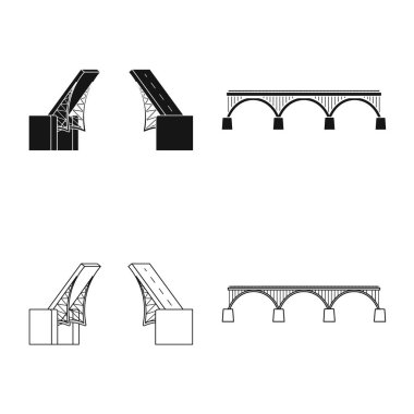 Bağlantı ve tasarım logo yalıtılmış nesne. Bağlantı ve yan hisse senedi vektör çizim koleksiyonu.