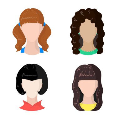 Avatar ve kukla simge vektör Illustration. Hisse senedi için avatar ve şekil vektör simge kümesi.