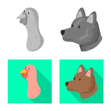 Tarım ve logo üreme izole nesne. Tarım ve organik hisse senedi simgesi web için set.