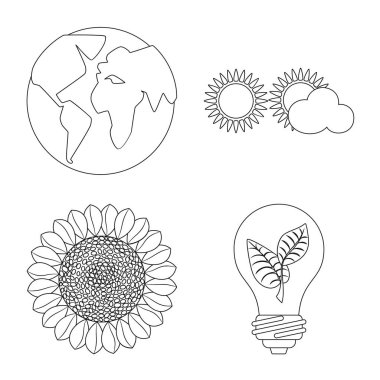 Yenilik ve teknoloji logo vektör tasarımı. Yenilik ve doğa hisse senedi simgesi için web topluluğu.