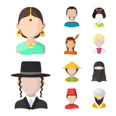 Ulus ve yarış logosu vektör Illustration. Web için ulus ve Kullanıcı stok sembolü koleksiyonu.