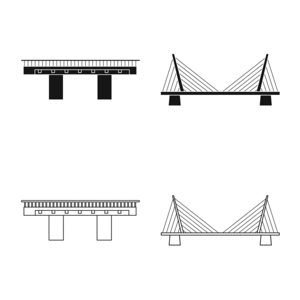 Design vettoriale del collegamento e simbolo del design. Set di connessione e illustrazione vettoriale di serie laterale . — Vettoriale Stock