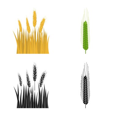 Tarım ve işareti tarım vektör Illustration. Web için Tarım ve bitki hisse senedi simgesi kümesi.