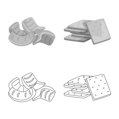 Oktoberfest ve bar logosu yalıtılmış nesne. Oktoberfest ve hisse senedi vektör çizim pişirme.