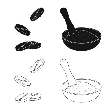 Protein ve deniz işareti yalıtılmış nesne. Protein ve web için doğal hisse senedi simgesi.