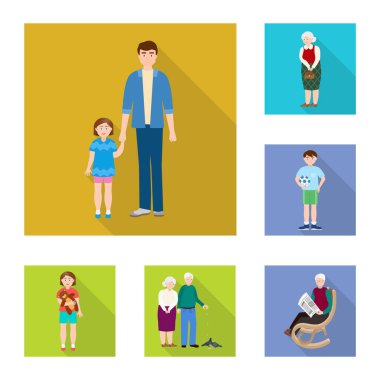 Üretimi ve mutlu işareti vektör çizimi. Üretimi ve avatar hisse senedi vektör çizim.