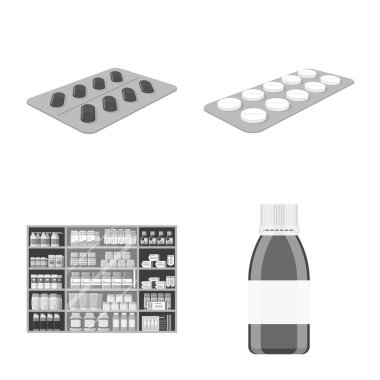 Tıp ve sağlık işareti vektör Illustration. Tıp ve yardım hisse senedi vektör çizim topluluğu.