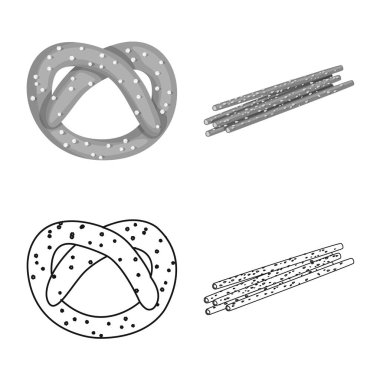 Tasarım işareti bar ve Oktoberfest vektör. Oktoberfest ve hisse senedi için pişirme vektör ikon koleksiyonu.