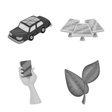 Organik ve doğa sembolü vektör illüstrasyon. Organik ve panel stok vektör illüstrasyon seti.