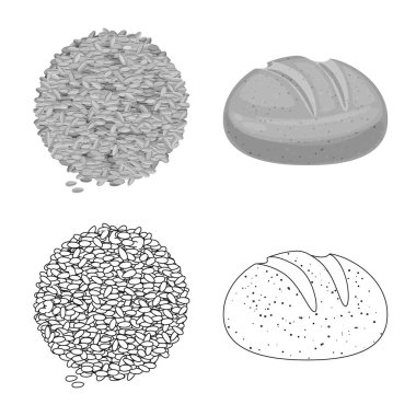 Yalıtılmış nesne tarım ve tarım simgesi. Tarım ve bitki hisse senedi vektör çizim topluluğu.
