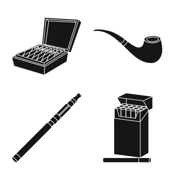 Ilustração vetorial do logotipo anti e hábito. Conjunto de ilustração vetorial anti e tabaco . —  Vetores de Stock