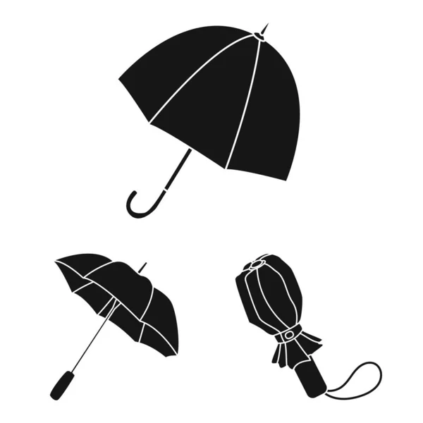 天気と雨のアイコンのベクトルイラスト。天気と雨ストックベクトルイラストのコレクション. — ストックベクタ