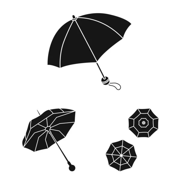 Ilustración vectorial de clima y signo lluvioso. Colección de tiempo y vector de lluvia icono para stock . — Archivo Imágenes Vectoriales