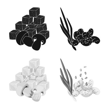 Tat ve daiç logo yalıtılmış nesne. Tat ve organik hisse senedi vektör çizim.