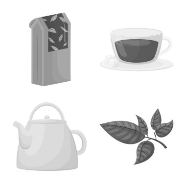 Yeşil ve siyah logo vektör Illustration. Hisse senedi için yeşil ve organik vektör simge kümesi.