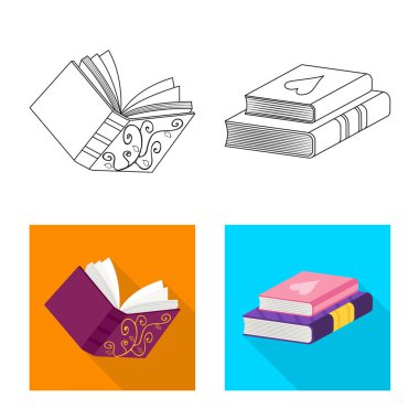 Eğitim ve kapak simge vektör Illustration. Eğitim ve kitabevi hisse senedi vektör çizim koleksiyonu.