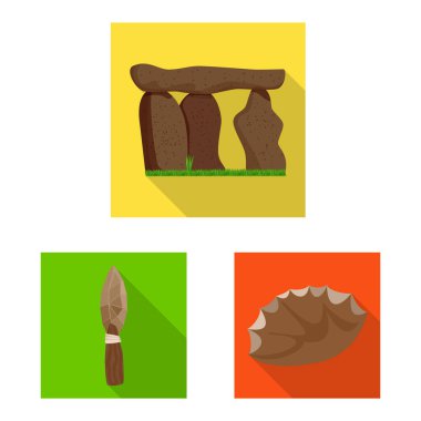 Evrim ve tarih öncesi sembolü yalıtılmış nesne. Evrim ve geliştirme vektör simgesini hissenin topluluğu.