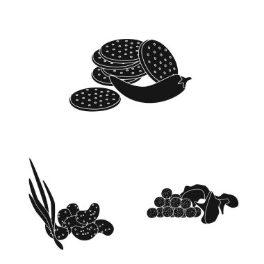 Madde ve organik işareti izole nesne. Madde ve ürün stok vektör çizim koleksiyonu.