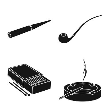 Anti vektör tasarımı ve alışkanlık logosu. Anti set ve web için tütün hisse senedi simgesi.