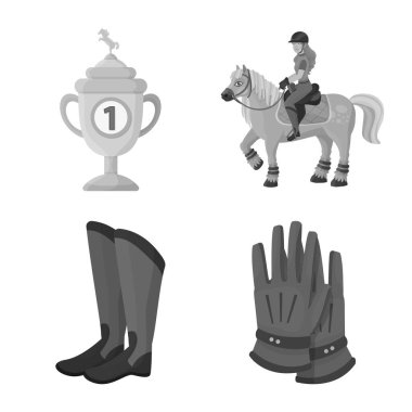 Vektör çizimi ırk ve at işareti. Yarış ve hisse senedi için vektör simge yarış.