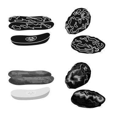 Gıda ve ham işareti vektör çizimi. Gıda ve doğa hisse senedi simgesi için web topluluğu.