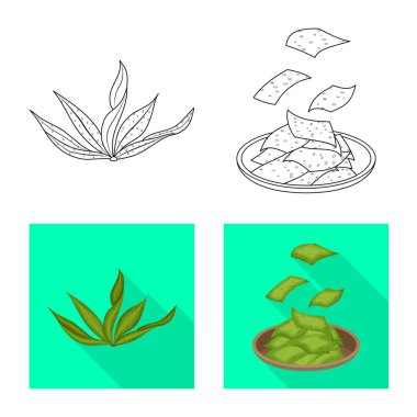 Protein ve deniz logo vektör tasarımı. Protein ve doğal hisse senedi vektör çizim koleksiyonu.