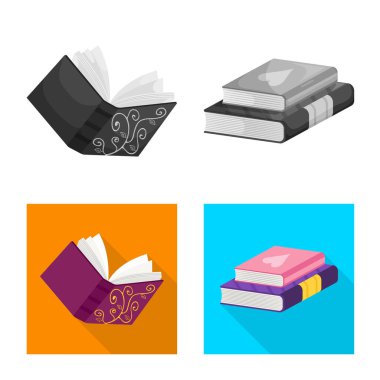 Eğitim ve kapak sembolü yalıtılmış nesne. Eğitim ve kitabevi hisse senedi simgesi için web topluluğu.