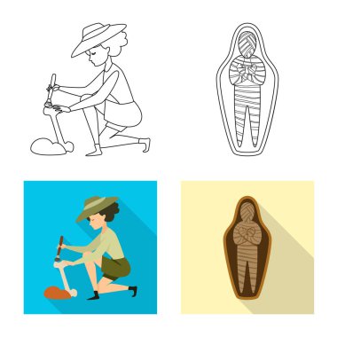 Hikaye ve öğeleri simge vektör tasarımı. Web için hikaye ve öznitelikleri hisse senedi simgesi kümesi.