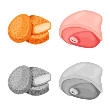 Ürün ve kümes hayvanları kutsal kişilerin resmi yalıtılmış nesne. Ürün ve tarım hisse senedi vektör çizim seti.