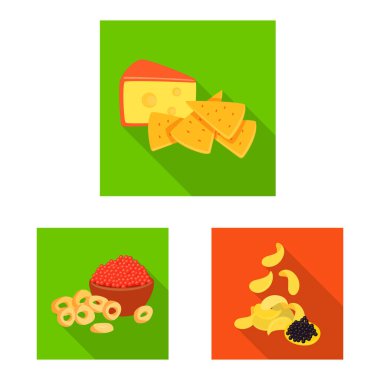 Tat ve daiç logo yalıtılmış nesne. Tat ve web için organik hisse senedi simgesi toplama.