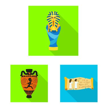 Hikaye ve öğeleri simge vektör Illustration. Hikaye ve öznitelikleri koleksiyonu stok web simgesi.