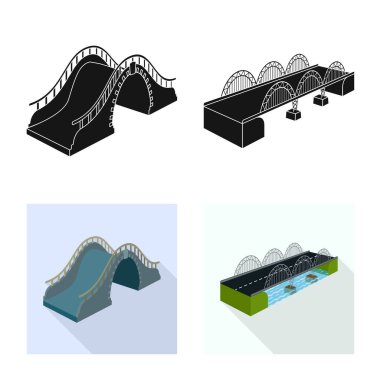Bağlantı ve tasarım simge vektör tasarımı. Bağlantı ve yan hisse senedi vektör çizim koleksiyonu.