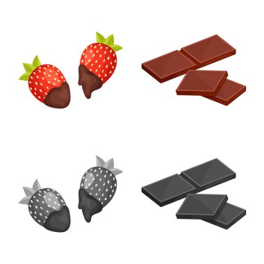 Gıda ve nefis logo vektör çizimi. Gıda ve kahverengi hisse senedi vektör çizim koleksiyonu.