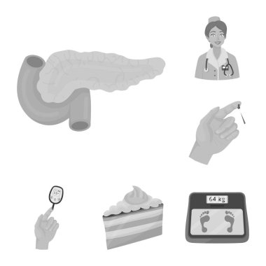 Sağlık ve diyet işareti vektör tasarımı. Stok için sağlık ve hastalık vektör simgesi kümesi.