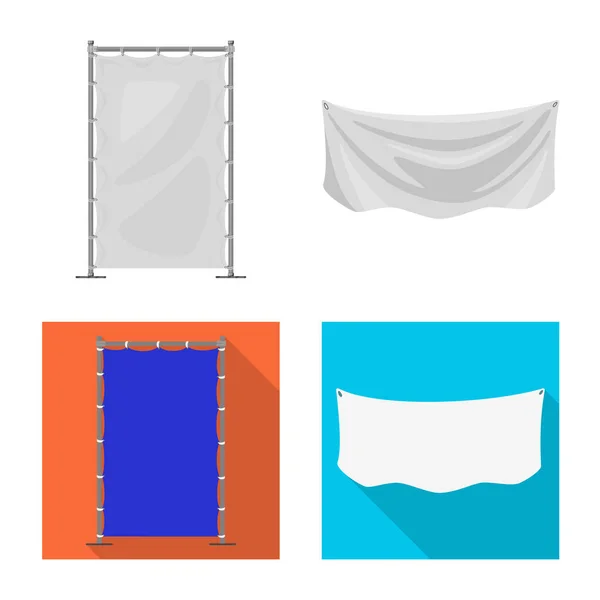 Isoliertes Objekt aus Textur und Präsentationssymbol. Set von Textur und Medien-Vektor-Illustration. — Stockvektor