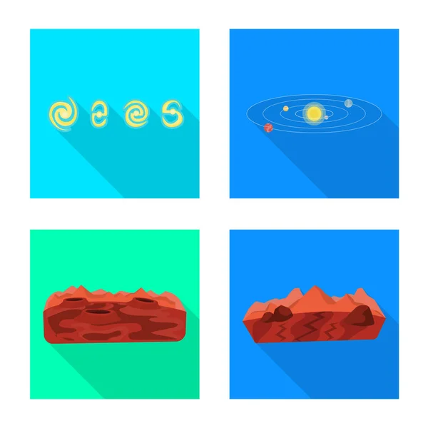 Objeto aislado de ciencia y signo cósmico. Colección de ciencia y tecnología icono vectorial para stock . — Vector de stock