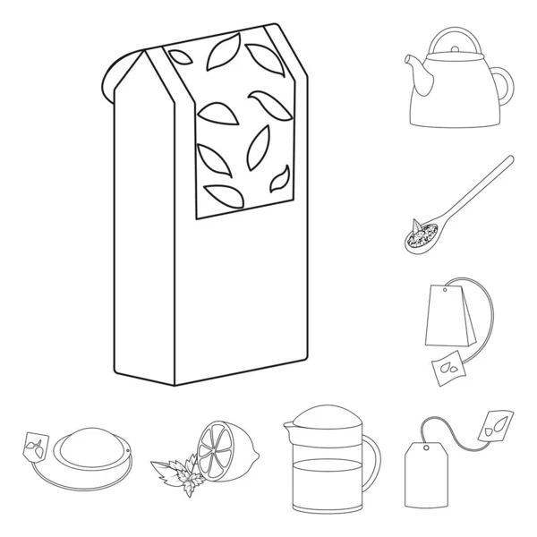 Ilustración vectorial de alimentos y símbolo natural. Conjunto de alimentos y vector negro icono para stock . — Vector de stock