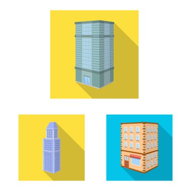 İnşaat ve simge yapı yalıtılmış nesne. İnşaat ve Emlak hisse senedi vektör çizim koleksiyonu.