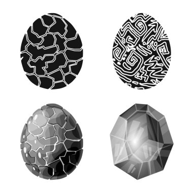 Hayvan ve tarih öncesi simge vektör tasarımı. Hisse senedi için hayvan ve sevimli vektör simge kümesi.