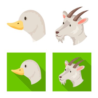 Tarım ve Hayvancılık simge vektör tasarımı. Tarım ve organik hisse senedi vektör çizim koleksiyonu.