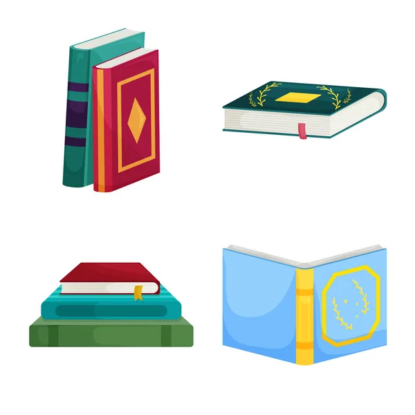 Ilustración vectorial del icono de biblioteca y librería. Conjunto de biblioteca y literatura símbolo de stock para web . — Archivo Imágenes Vectoriales