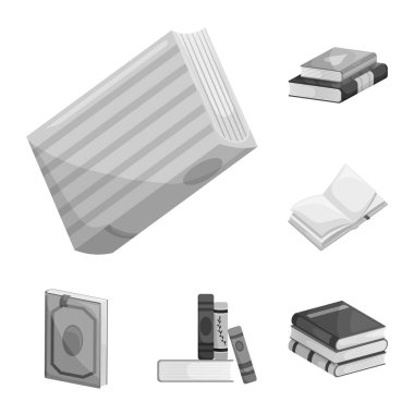 Eğitimin izole nesnesi ve kaynak işareti. Eğitim ve bilgi stok vektör illüstrasyon seti.