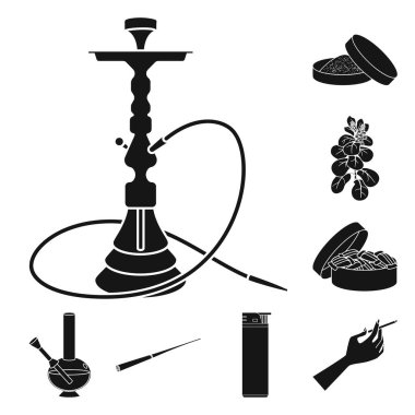 Anti vektör çizim ve alışkanlık logosu. Ve hisse senedi için tütün vektör simge kümesi anti.