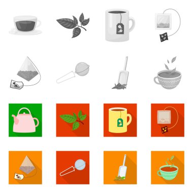 Sağlıklı ve çiçek işareti vektör Illustration. Web için sağlıklı ve degrade hisse senedi simgesi kümesi.