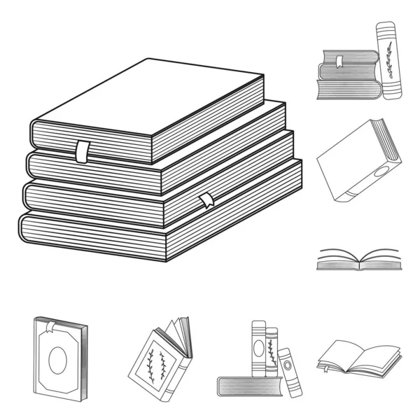 Desenho vetorial do estudo e sinal da literatura. Coleta de estudo e símbolo de estoque de fonte de web . — Vetor de Stock