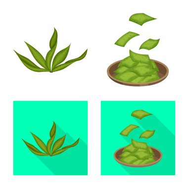 Protein ve deniz simge vektör tasarımı. Protein ve hisse senedi için doğal vektör ikon koleksiyonu.